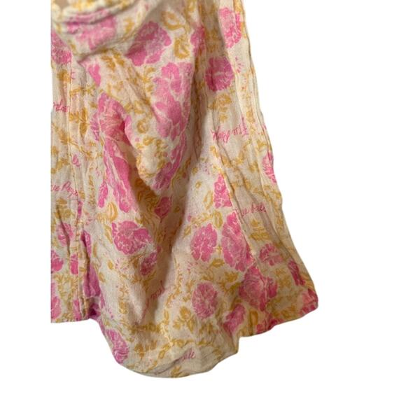 Free People Cream Pink Floral Lightweight Medium Tote Bag - Picture 8 of 8